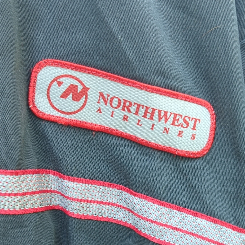 Northwest Airlines Gray & Red Mechanic Jacket